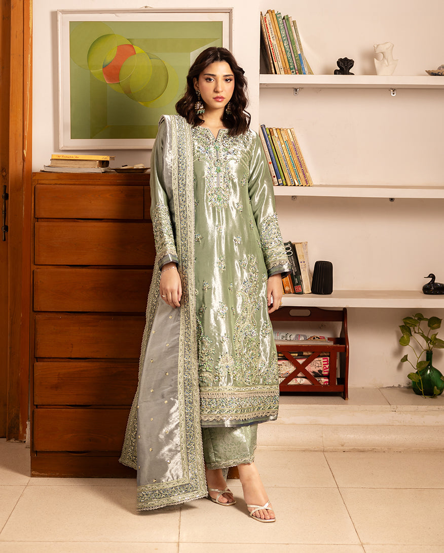 Mushq | Sunehri Lama Silk | Tabeer - by Libasekhas UK - Registered Vendor of : Mushq - 100% Original Designer Dress