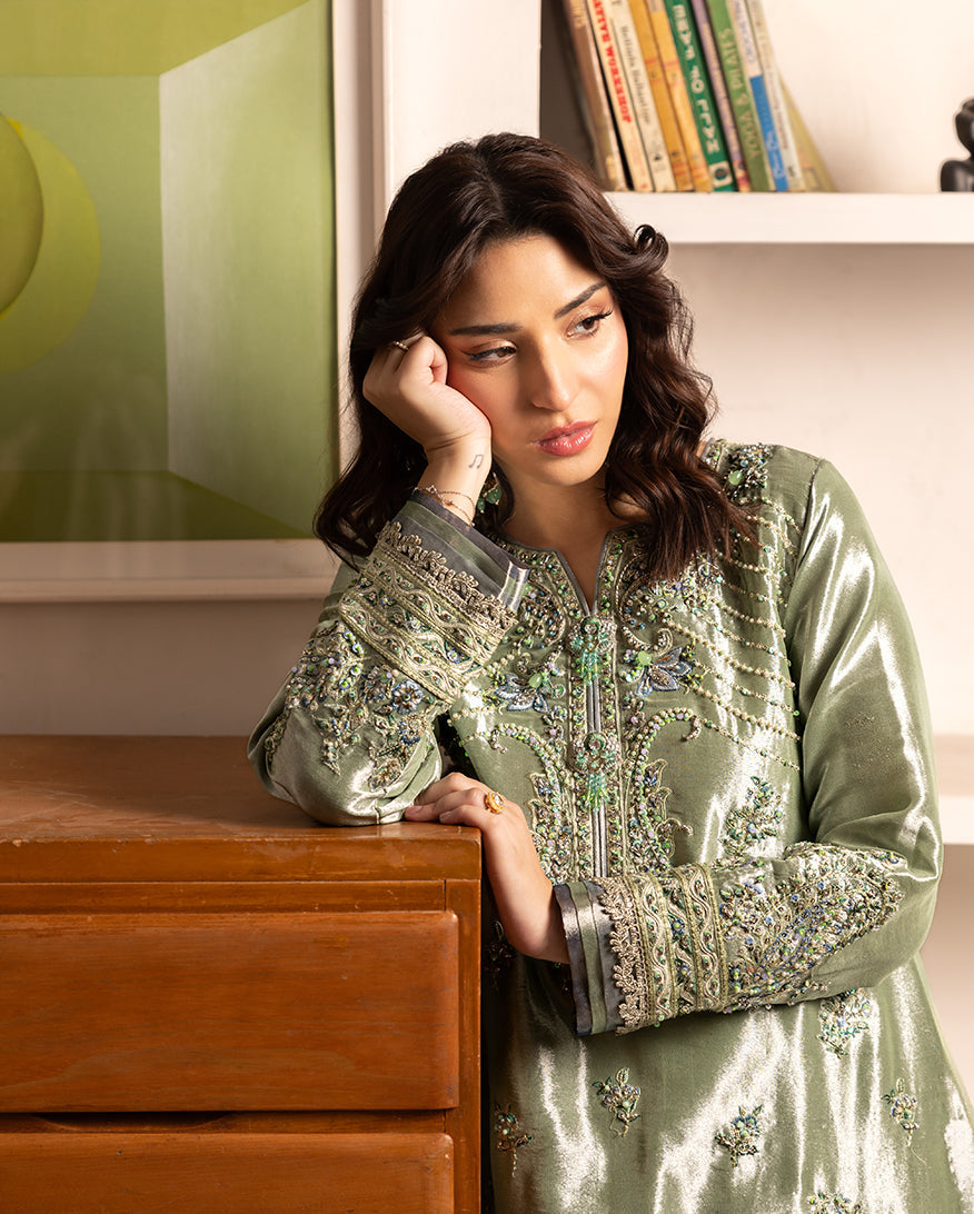 Mushq | Sunehri Lama Silk | Tabeer - by Libasekhas UK - Registered Vendor of : Mushq - 100% Original Designer Dress