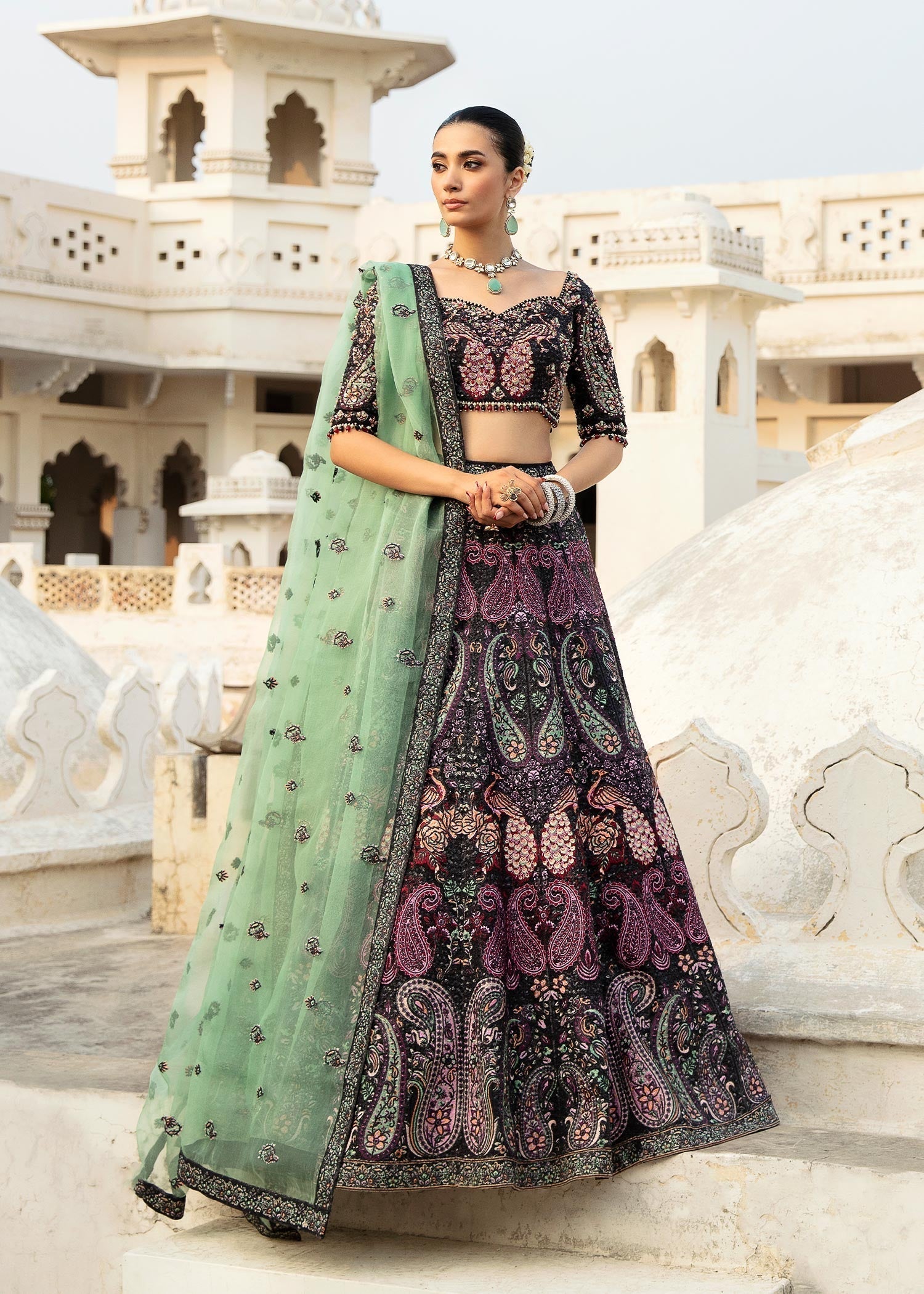 Waqas Shah | Taj Mahal | ZARQA BANO - by - Libasekhas UK - Registered Vendor of : Waqas Shah - 100% Original Designer Dresss