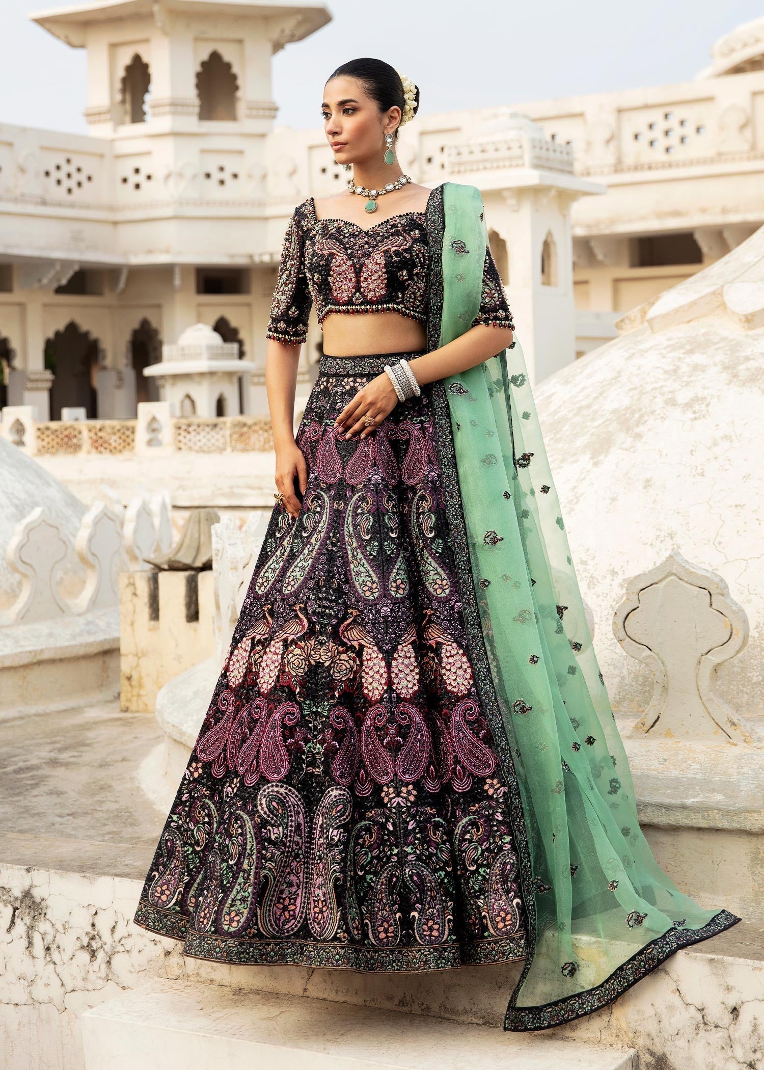 Waqas Shah | Taj Mahal | ZARQA BANO - by - Libasekhas UK - Registered Vendor of : Waqas Shah - 100% Original Designer Dresss