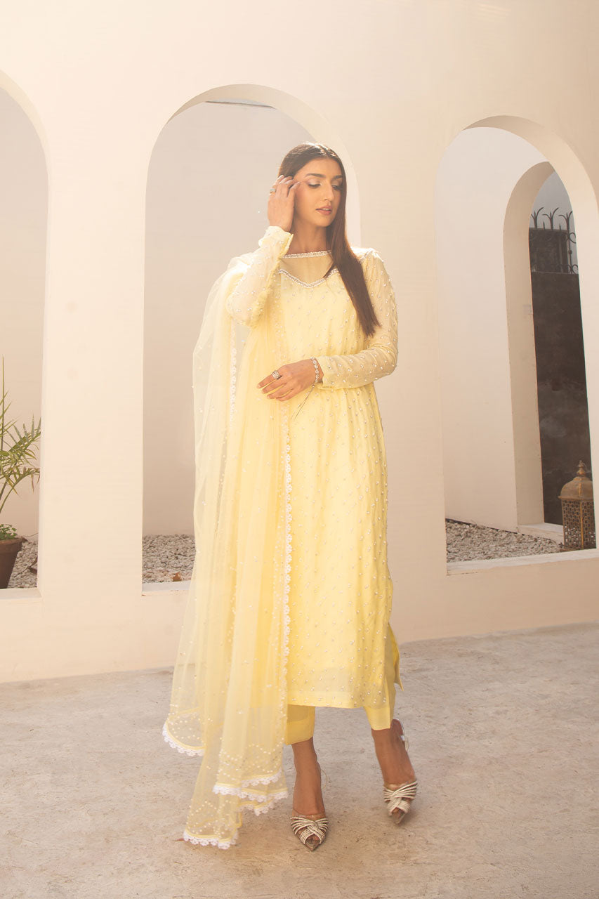 Leon | Leon Luxe Collection | SITARA LIME - by - Libasekhas UK - Registered Vendor of : Leon - 100% Original Designer Dresss