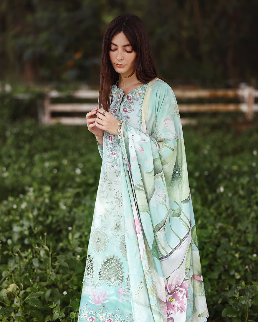 Mushq | Solace Ombre Chikankari | Tranquil Muse - by Libasekhas - Registered Vendor of : Mushq - 100% Original Designer Dress