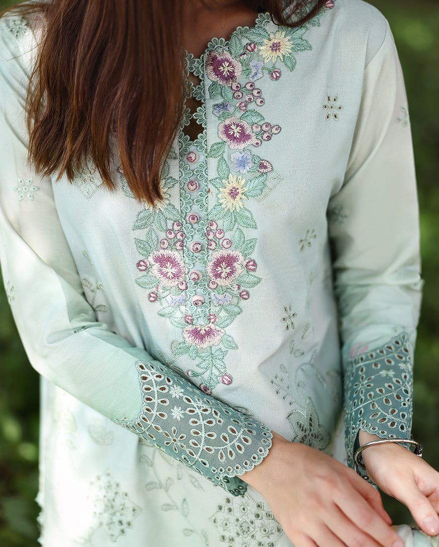 Mushq | Solace Ombre Chikankari | Tranquil Muse - by Libasekhas - Registered Vendor of : Mushq - 100% Original Designer Dress