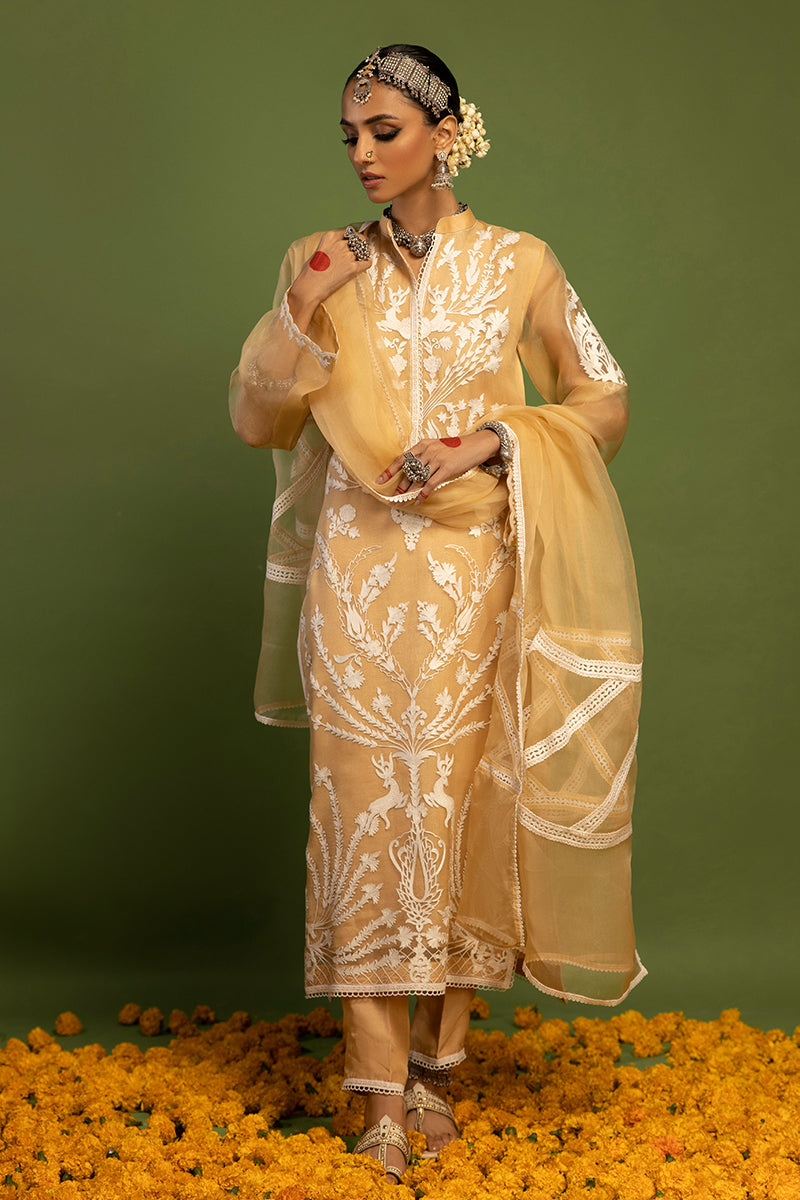 Wardha Saleem | Luxury Pret Traditional Wear | SHIKAR GAH - AARI WORK (2 PC) - by - Libasekhas UK - Registered Vendor of : Wardha Saleem - 100% Original Designer Dresss