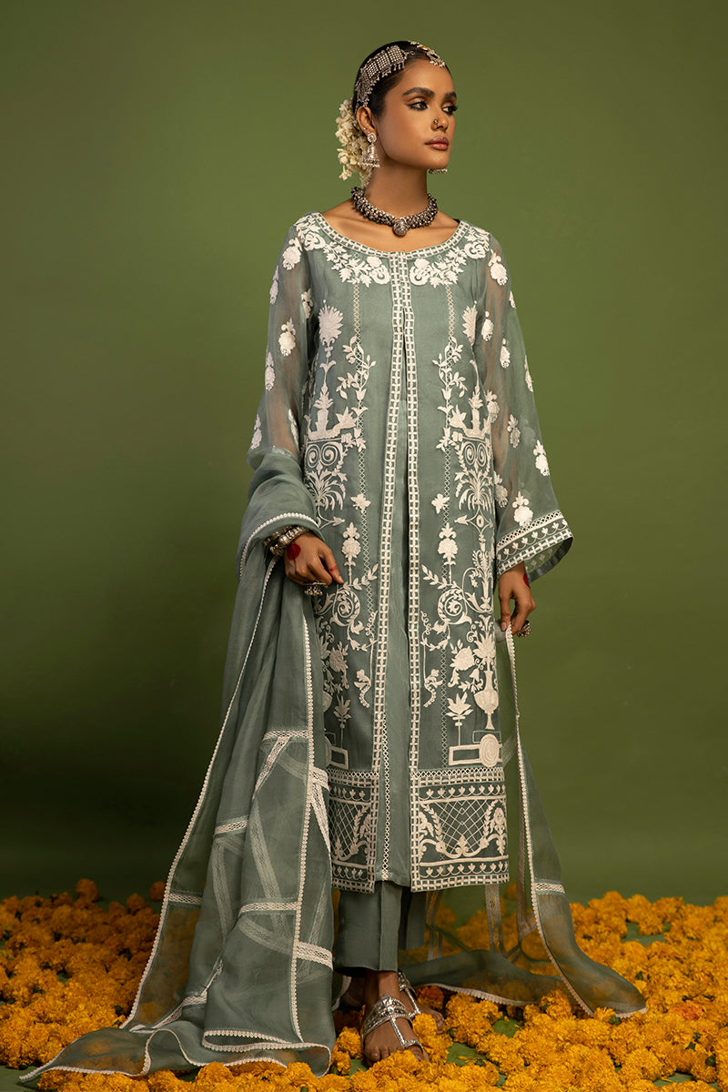 Wardha Saleem | Luxury Pret Traditional Wear | SHAJAR - AARI WORK (2 PC) - by - Libasekhas UK - Registered Vendor of : Wardha Saleem - 100% Original Designer Dresss