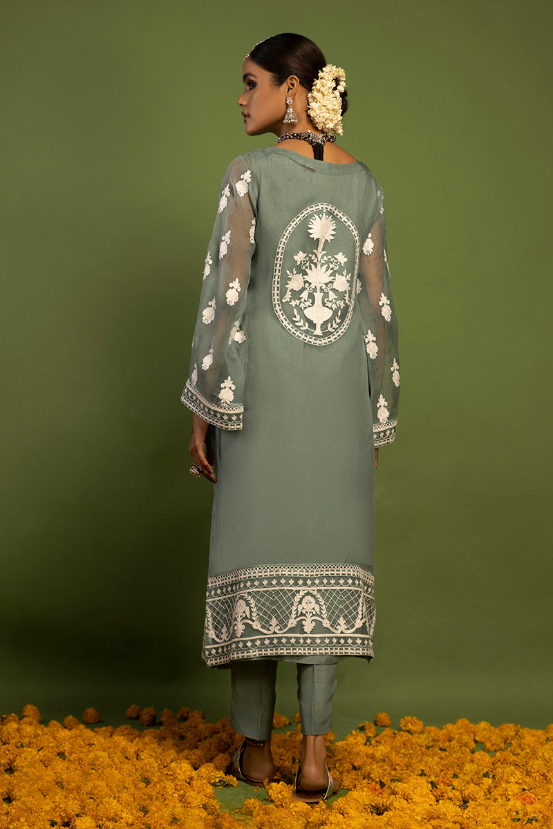 Wardha Saleem | Luxury Pret Traditional Wear | SHAJAR - AARI WORK (2 PC) - by - Libasekhas UK - Registered Vendor of : Wardha Saleem - 100% Original Designer Dresss