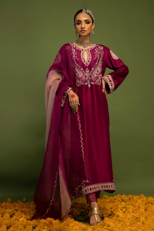 Wardha Saleem | Luxury Pret Traditional Wear | SAANJH - PURE SILK (2 PC) - by - Libasekhas UK - Registered Vendor of : Wardha Saleem - 100% Original Designer Dresss
