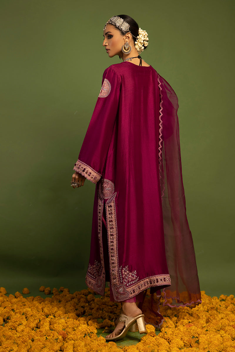 Wardha Saleem | Luxury Pret Traditional Wear | SAANJH - PURE SILK (2 PC) - by - Libasekhas UK - Registered Vendor of : Wardha Saleem - 100% Original Designer Dresss