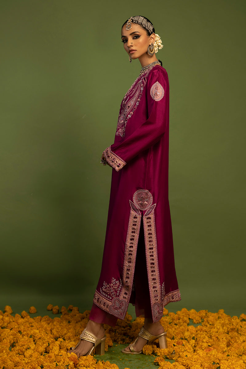 Wardha Saleem | Luxury Pret Traditional Wear | SAANJH - PURE SILK (2 PC) - by - Libasekhas UK - Registered Vendor of : Wardha Saleem - 100% Original Designer Dresss