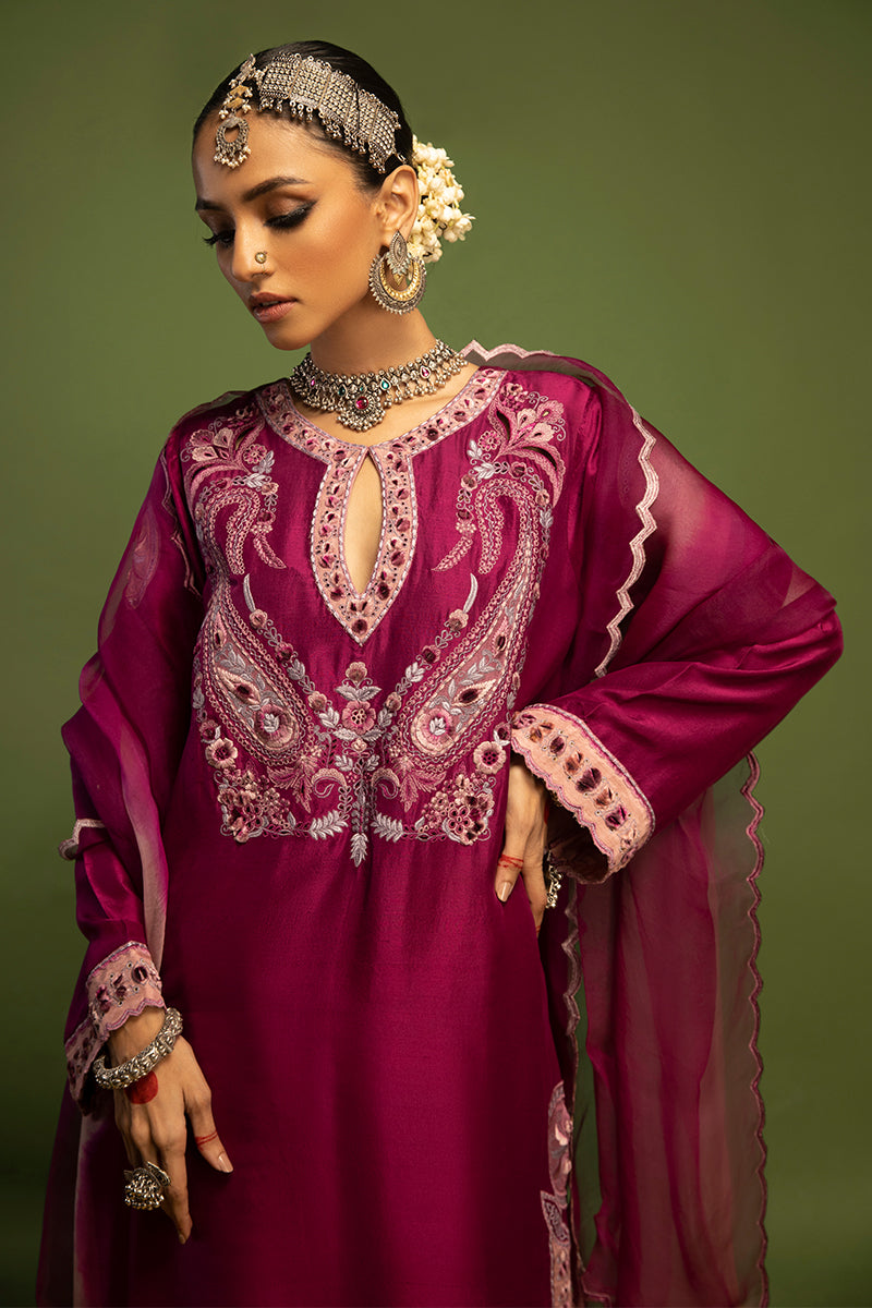 Wardha Saleem | Luxury Pret Traditional Wear | SAANJH - PURE SILK (2 PC) - by - Libasekhas UK - Registered Vendor of : Wardha Saleem - 100% Original Designer Dresss