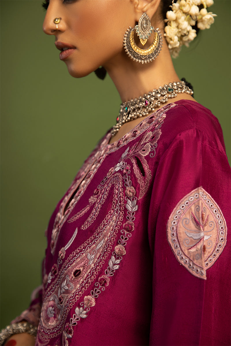Wardha Saleem | Luxury Pret Traditional Wear | SAANJH - PURE SILK (2 PC) - by - Libasekhas UK - Registered Vendor of : Wardha Saleem - 100% Original Designer Dresss