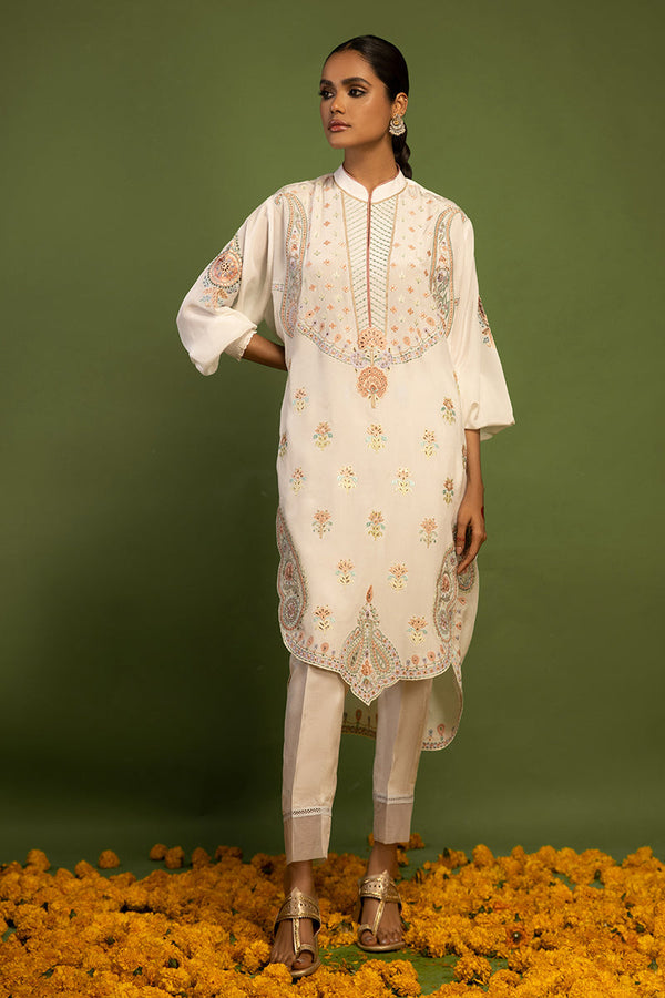 Wardha Saleem | Luxury Pret Traditional Wear | AKS-PURE SILK (2 PC) - by - Libasekhas UK - Registered Vendor of : Wardha Saleem - 100% Original Designer Dresss
