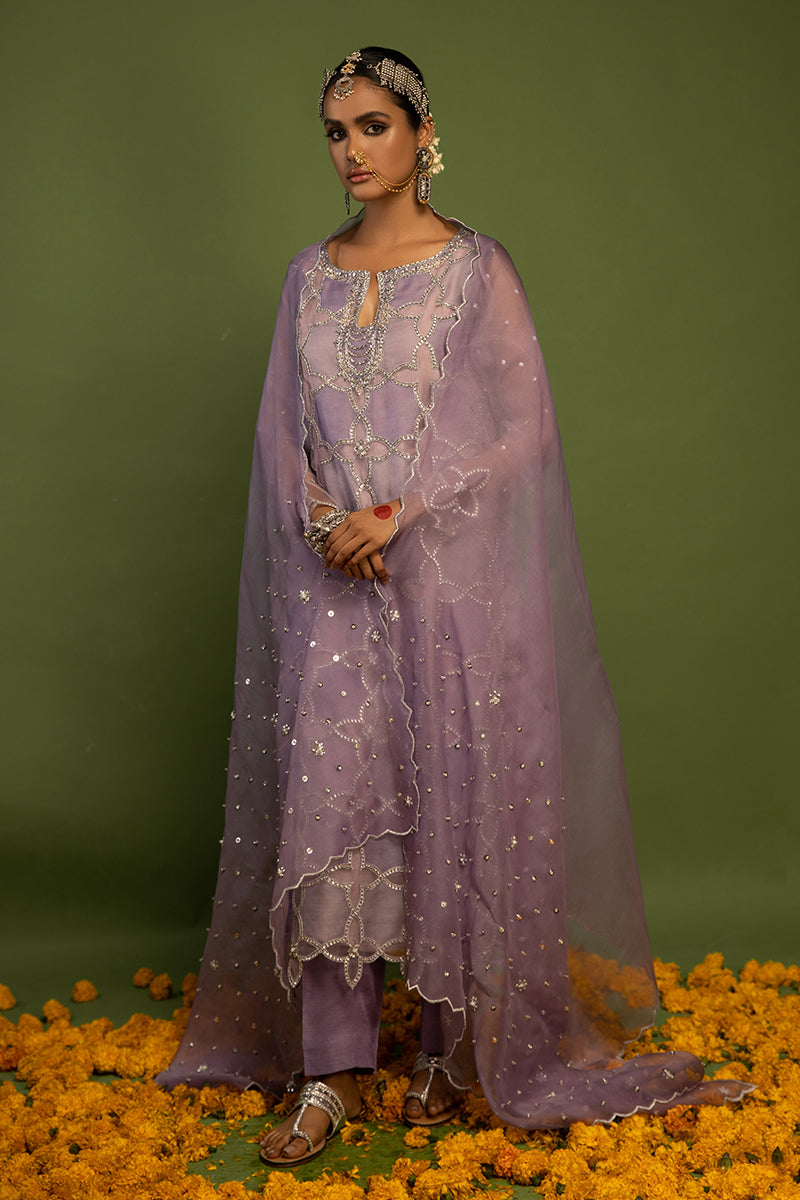 Wardha Saleem | Luxury Pret Traditional Wear | SARAAB - LILAC HEAVY FORMAL (2 PC) - by - Libasekhas UK - Registered Vendor of : Wardha Saleem - 100% Original Designer Dresss