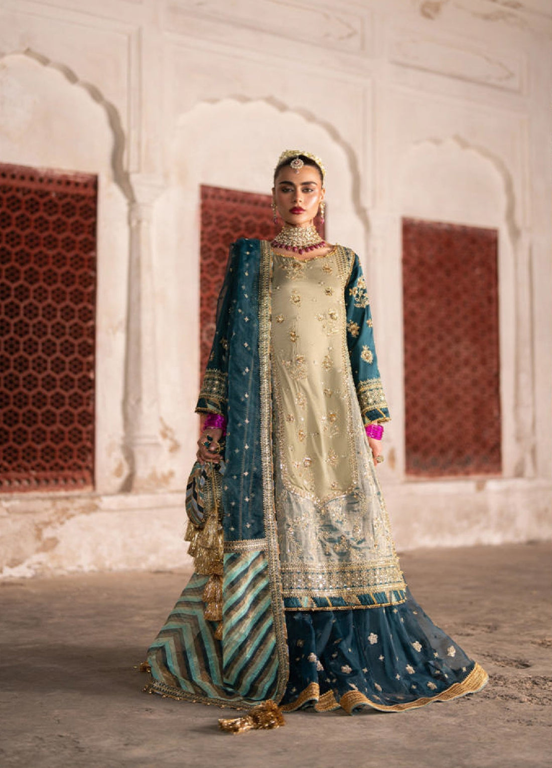MNR | Zarlish Festive 25 | Rabia Jabbar in Lehar - by Libasekhas UK - Registered Vendor of : MNR - 100% Original Designer Dress