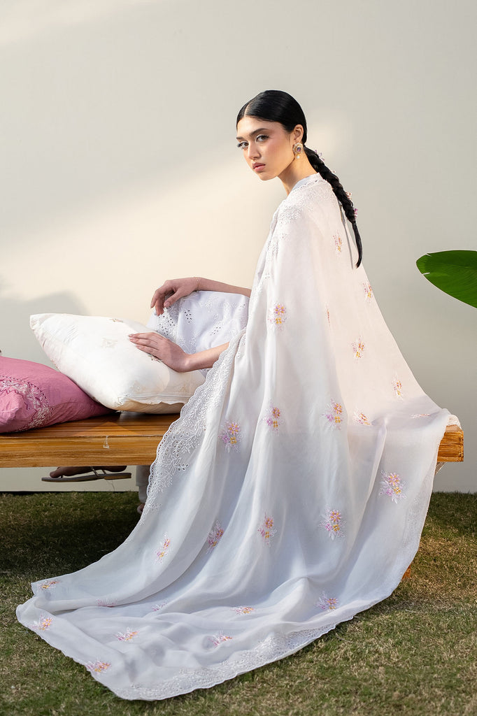 Cross Stitch | Emb Lawn Mahiri 26 | PERSIAN VIOLET - by Libasekhas UK - Registered Vendor of : Cross Stitch - 100% Original Designer Dress