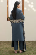 Cross Stitch | Emb Lawn Mahiri 26 | OMBRE BLUE - by Libasekhas UK - Registered Vendor of : Cross Stitch - 100% Original Designer Dress