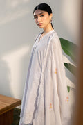 Cross Stitch | Emb Lawn Mahiri 26 | PERSIAN VIOLET - by Libasekhas UK - Registered Vendor of : Cross Stitch - 100% Original Designer Dress