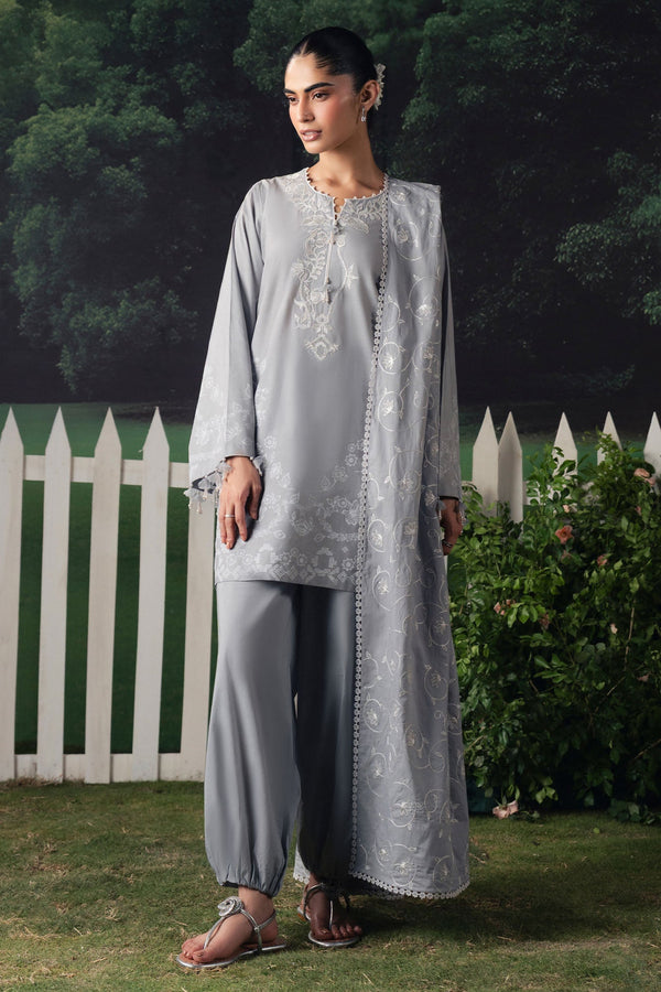 Cross Stitch | The Moonsoon Edit 26 | SELENE GLOW-3PC PRINTED SUIT - by Libasekhas UK - Registered Vendor of : Cross Stitch - 100% Original Designer Dress