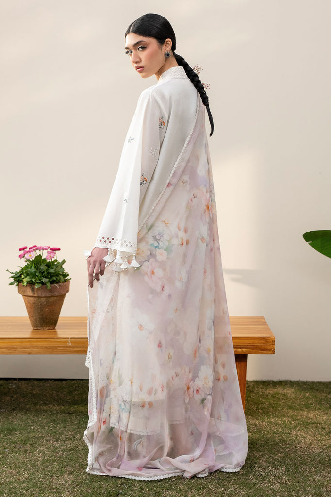 Cross Stitch | Emb Lawn Mahiri 26 | PRISTINE IVORY - by Libasekhas UK - Registered Vendor of : Cross Stitch - 100% Original Designer Dress