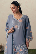 Cross Stitch | The Moonsoon Edit 26 | SAFRON SKY-3PC EMBROIDERED SUIT - by Libasekhas UK - Registered Vendor of : Cross Stitch - 100% Original Designer Dress