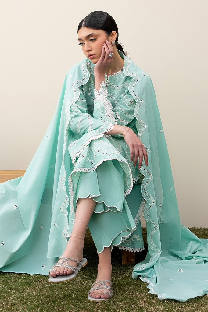 Cross Stitch | Emb Lawn Mahiri 26 | NEO MINT - by Libasekhas UK - Registered Vendor of : Cross Stitch - 100% Original Designer Dress