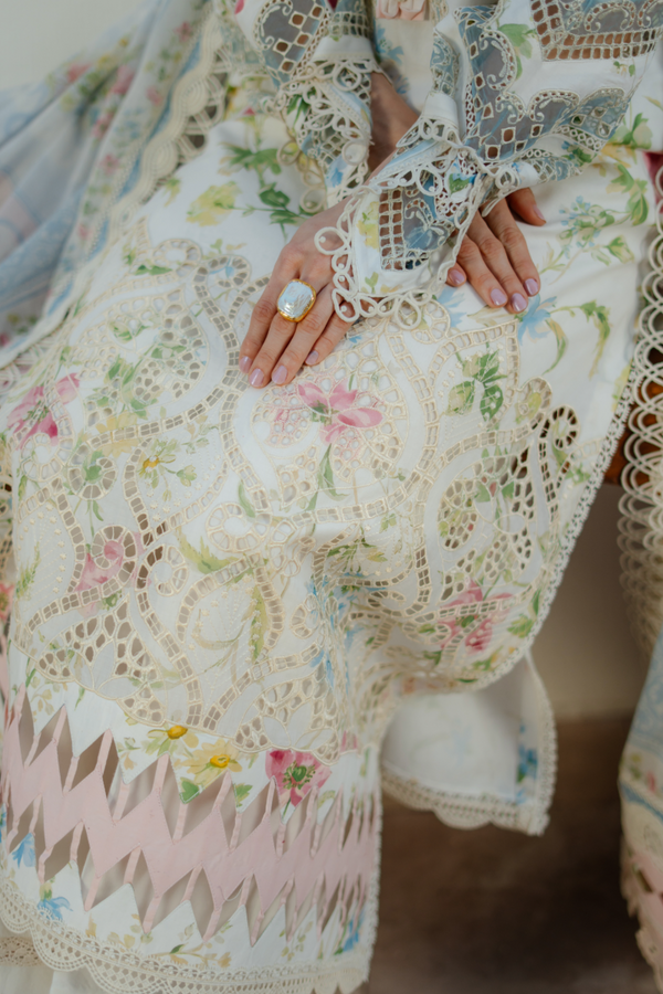 Manara | Summer Dreams 26 |WHITE GAURA - by Libasekhas UK - Registered Vendor of : Manara - 100% Original Designer Dress