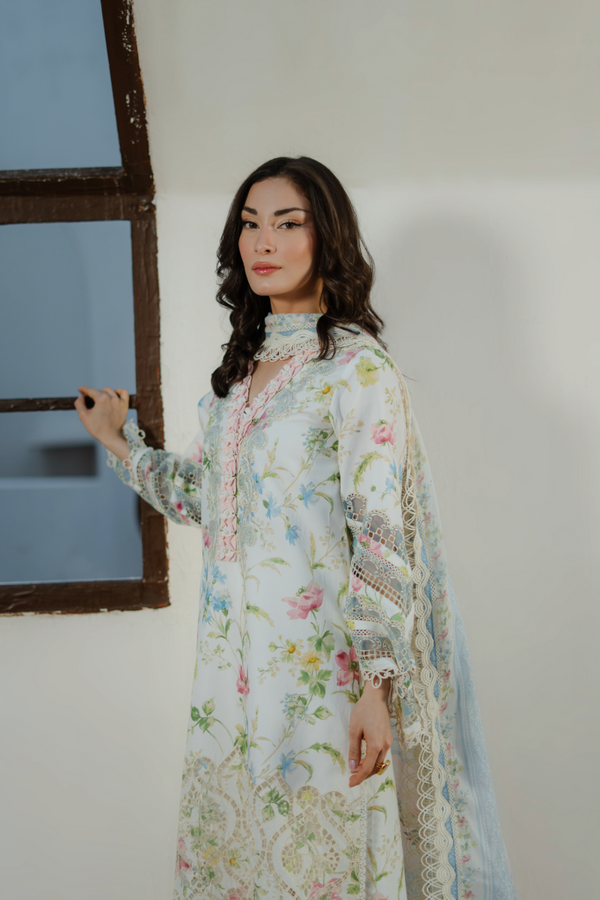 Manara | Summer Dreams 26 |WHITE GAURA - by Libasekhas UK - Registered Vendor of : Manara - 100% Original Designer Dress