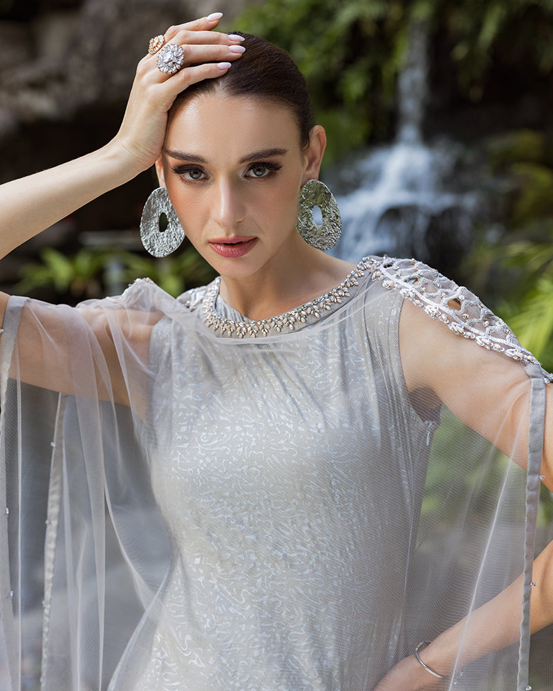 Ain | Cascade Party Wears | AN-103 - by - Libasekhas UK - Registered Vendor of : Ain - 100% Original Designer Dresss