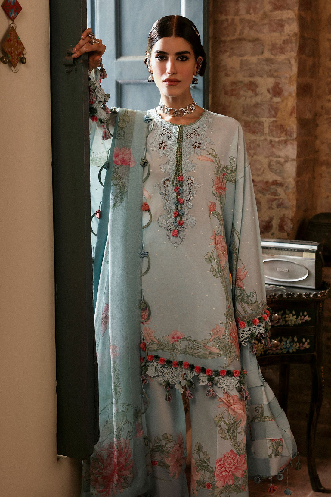 Zaha | Festive Lawn 25 | KHUSBU (ZF-25-09) - by - Libasekhas UK - Registered Vendor of : Zaha - 100% Original Designer Dresss