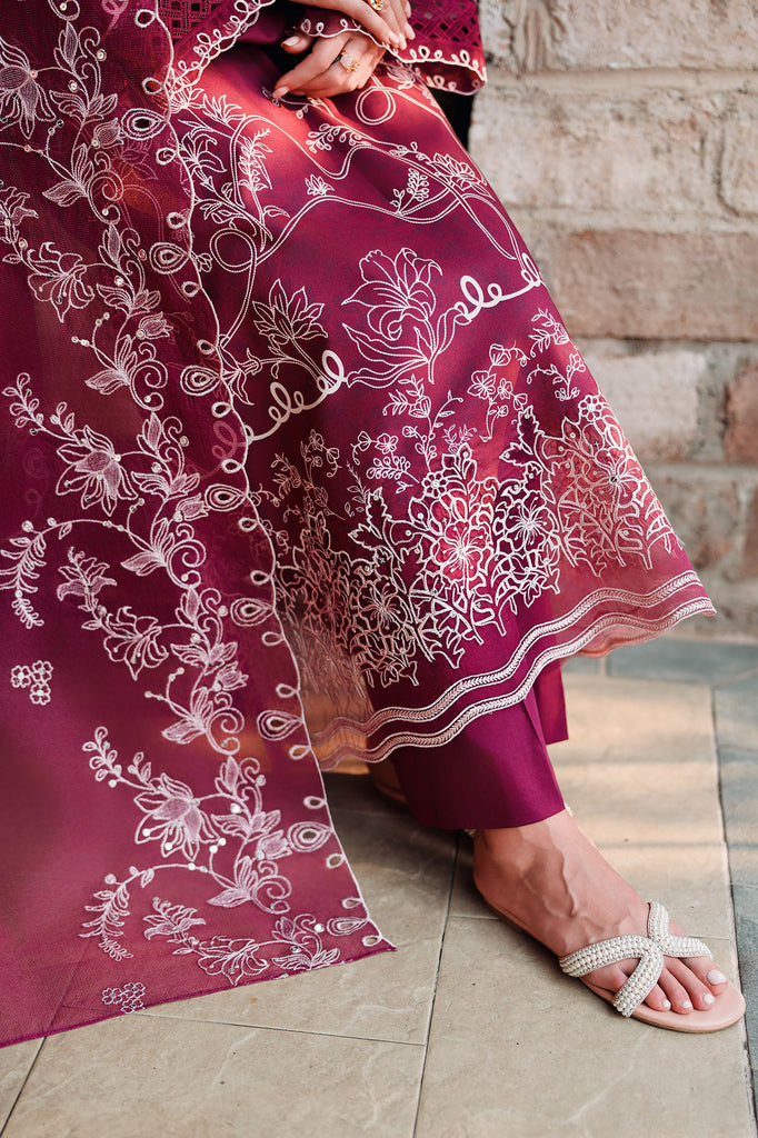 Cross Stitch | Eid Lawn Edit 26 | PLUM ESSENCE - by Libasekhas UK - Registered Vendor of : Cross Stitch - 100% Original Designer Dress