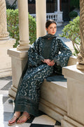 Cross Stitch | Eid Lawn Edit 26 |  TEAL SPRUCE - by Libasekhas UK - Registered Vendor of : Cross Stitch - 100% Original Designer Dress