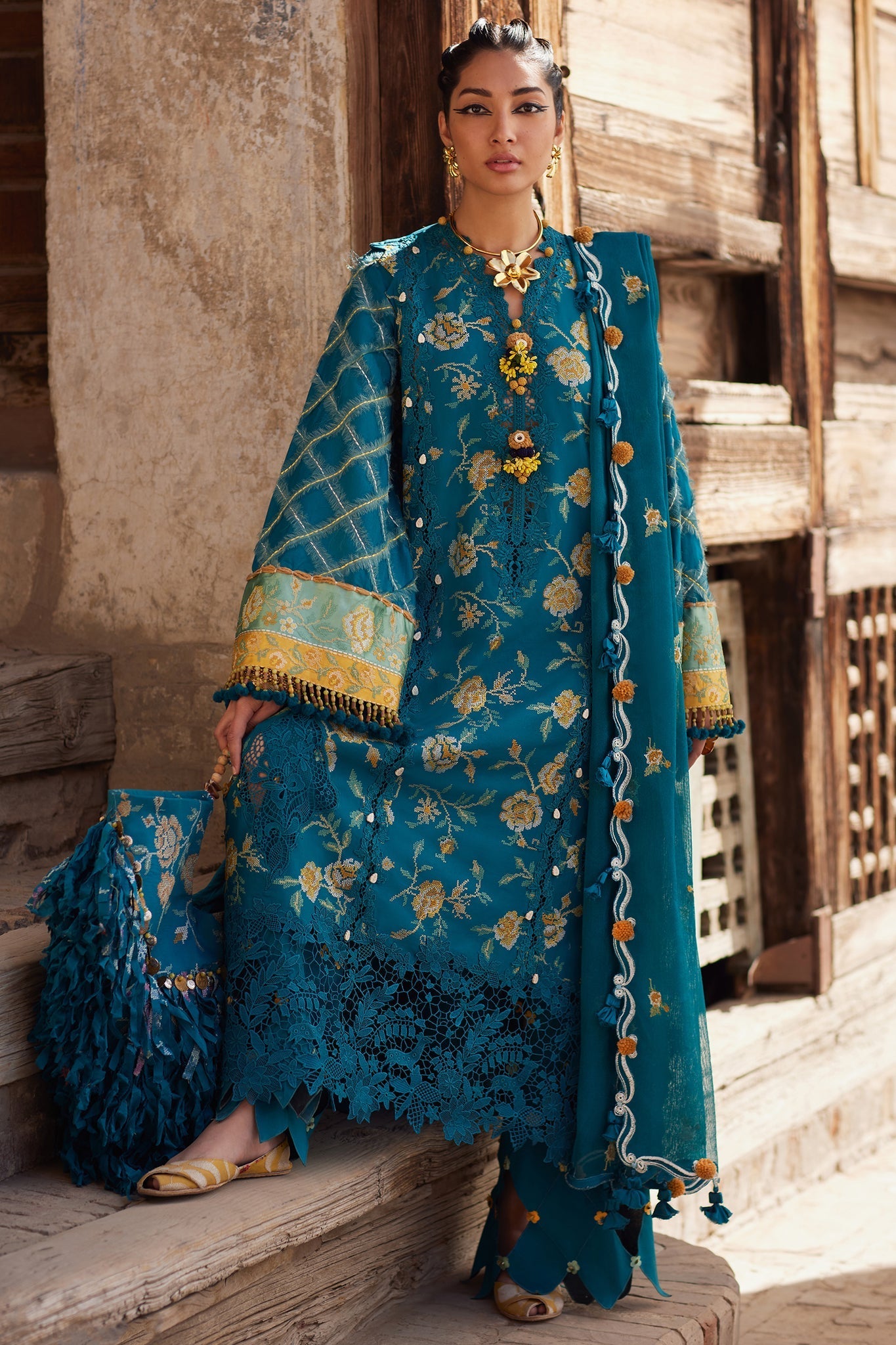 Elan | Luxury Lawn 25 | OPHELIA (EL25-10 A) - by - Libasekhas UK - Registered Vendor of : Elan - 100% Original Designer Dresss