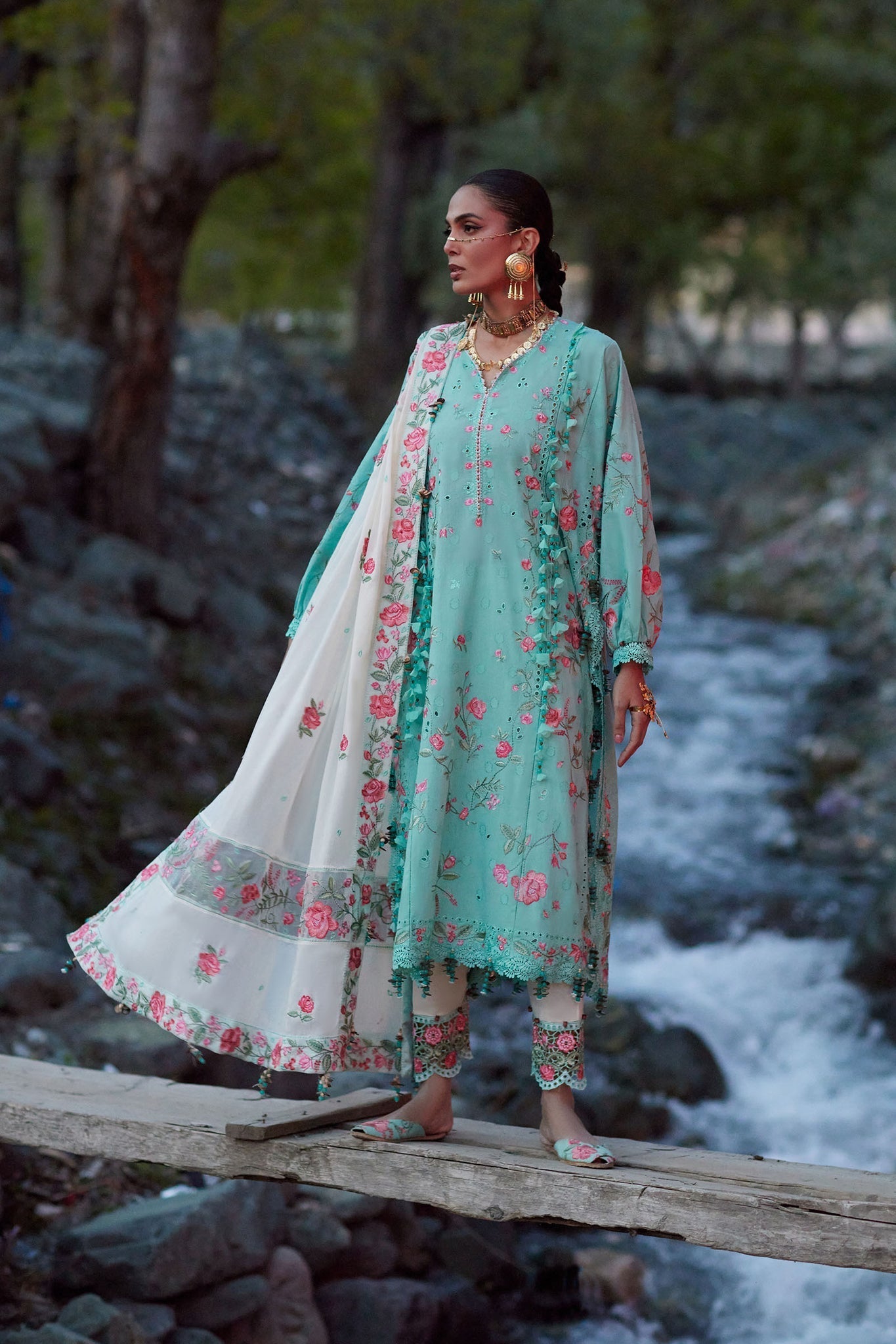 Elan | Kashmee Legacy Lawn 26 |GULRAAZ (EL26-08 B) - by Libasekhas UK - Registered Vendor of : Elan - 100% Original Designer Dress