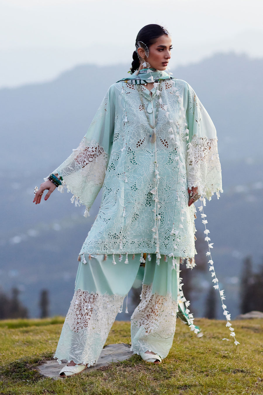 Elan | Kashmee Legacy Lawn 26 |ZEVARÃ (EL26-07 A) - by Libasekhas UK - Registered Vendor of : Elan - 100% Original Designer Dress