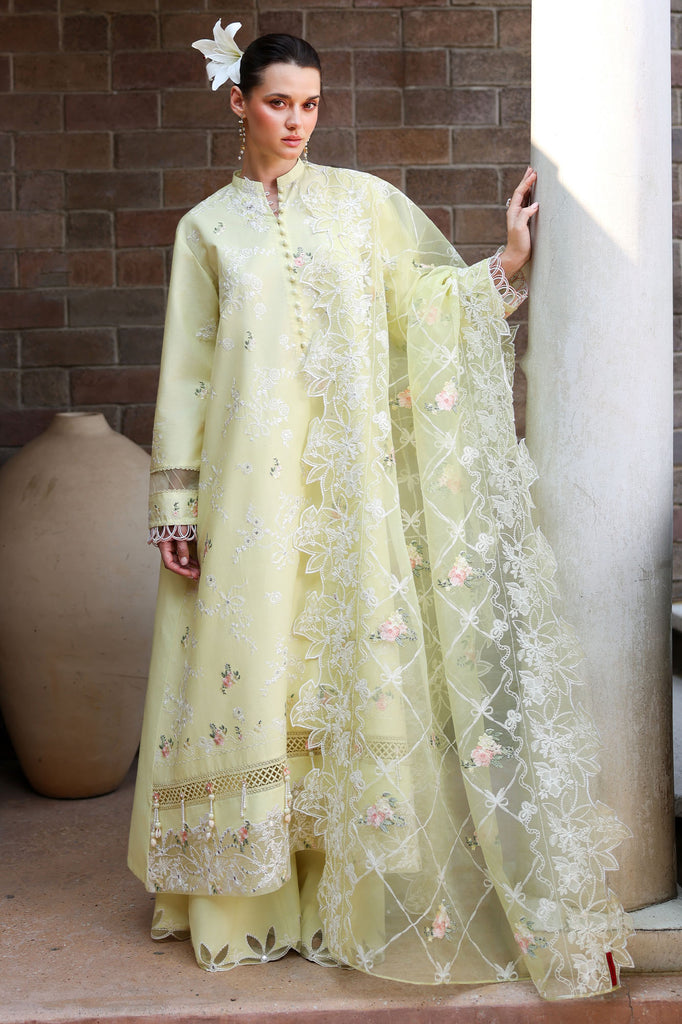 Cross Stitch | Eid Lawn Edit 26 | CITRUS LACE - by Libasekhas UK - Registered Vendor of : Cross Stitch - 100% Original Designer Dress