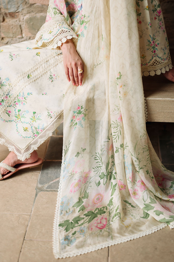 Cross Stitch | Eid Lawn Edit 26 | TROPIC MIST - by Libasekhas UK - Registered Vendor of : Cross Stitch - 100% Original Designer Dress