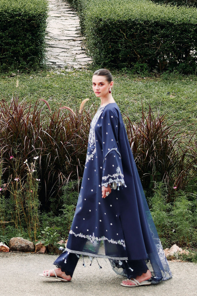 Cross Stitch | Eid Lawn Edit 26 | MIDNIGHT AURA - by Libasekhas UK - Registered Vendor of : Cross Stitch - 100% Original Designer Dress