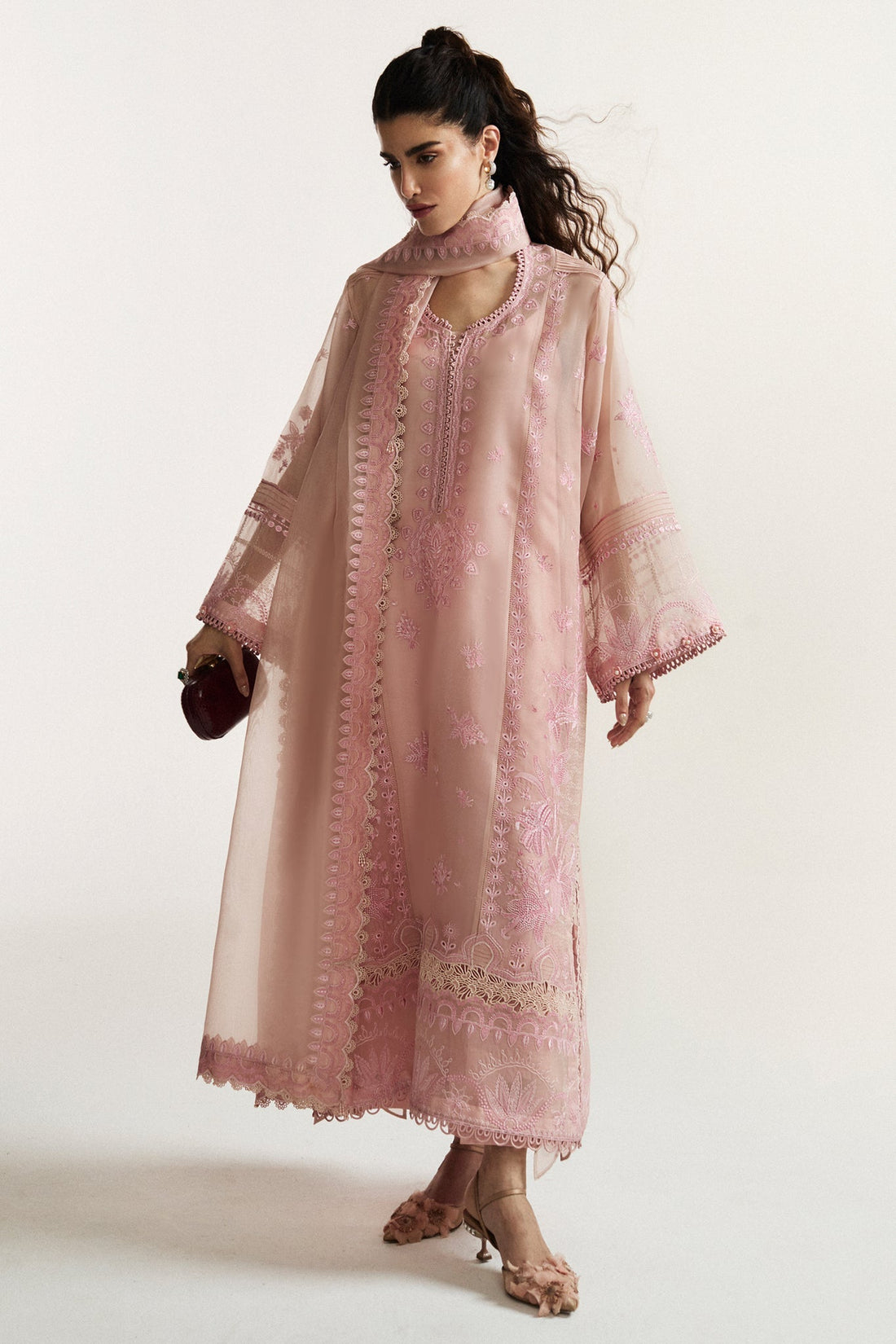 Elan I Vital Ornee I ROSEA (EV-21354) - by Libasekhas UK - Registered Vendor of : Elan - 100% Original Designer Dress