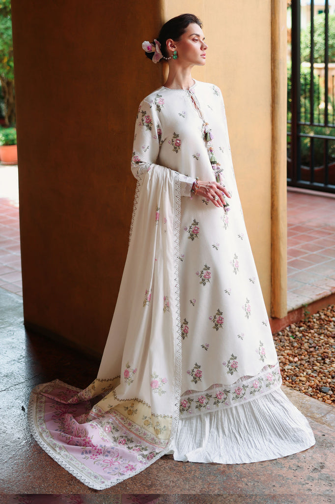 Cross Stitch | Eid Lawn Edit 26 | GARDEN IVORY - by Libasekhas UK - Registered Vendor of : Cross Stitch - 100% Original Designer Dress