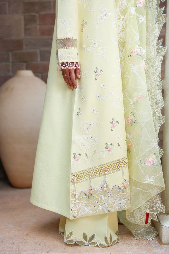Cross Stitch | Eid Lawn Edit 26 | CITRUS LACE - by Libasekhas UK - Registered Vendor of : Cross Stitch - 100% Original Designer Dress