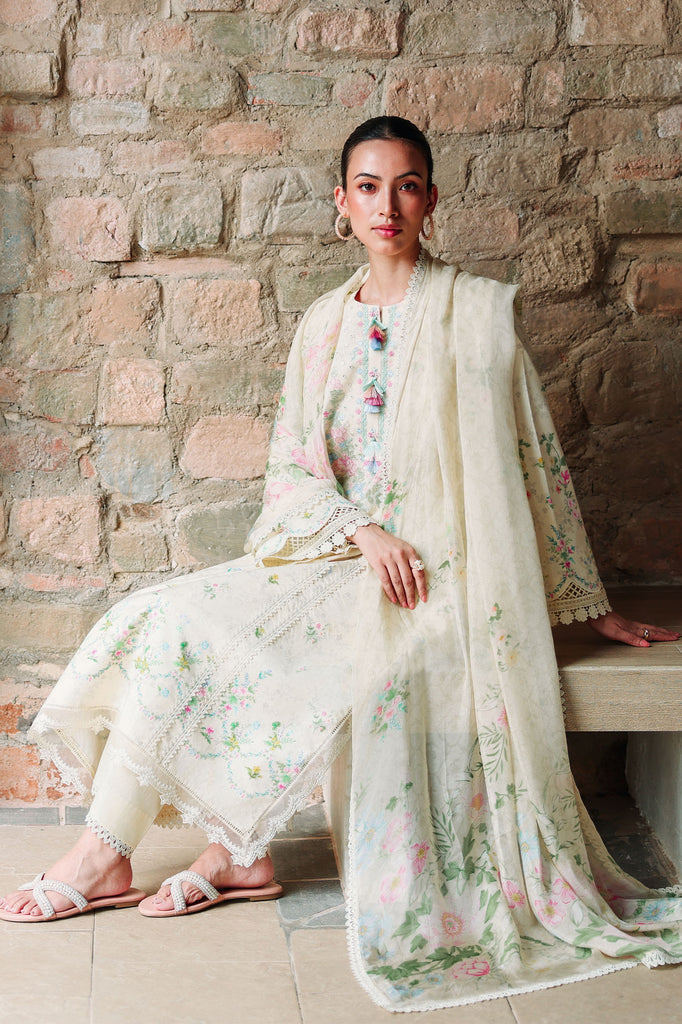 Cross Stitch | Eid Lawn Edit 26 | TROPIC MIST - by Libasekhas UK - Registered Vendor of : Cross Stitch - 100% Original Designer Dress