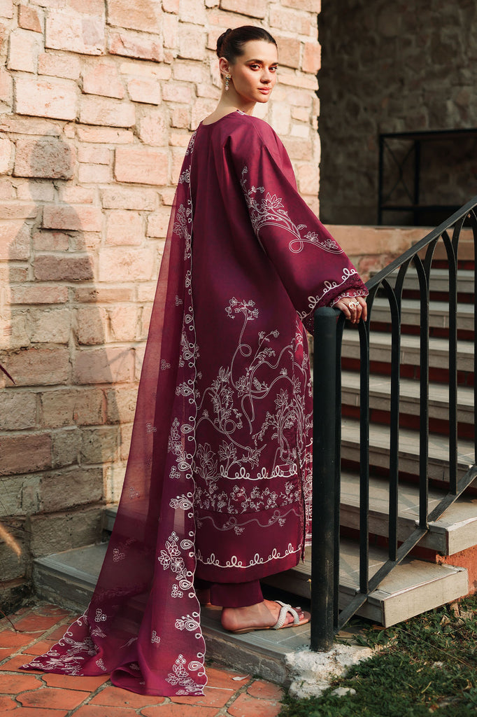 Cross Stitch | Eid Lawn Edit 26 | PLUM ESSENCE - by Libasekhas UK - Registered Vendor of : Cross Stitch - 100% Original Designer Dress