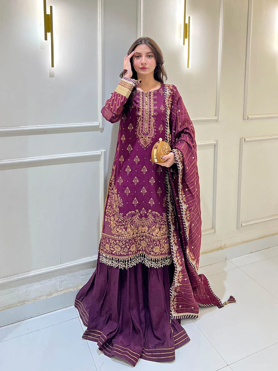 Salitex | Signature Festive Chiffon | SUNW6JI040UT - by - Libasekhas UK - Registered Vendor of : Salitex - 100% Original Designer Dresss
