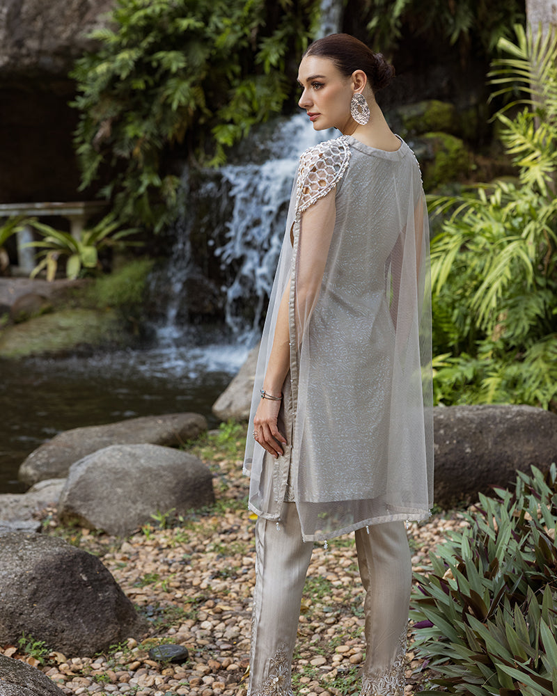Ain | Cascade Party Wears | AN-103 - by - Libasekhas UK - Registered Vendor of : Ain - 100% Original Designer Dresss