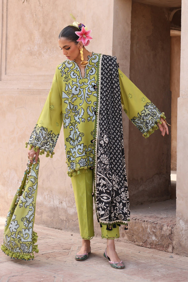 Elan | Luxury Lawn 25 | SOLENE (EL25-03 A) - by - Libasekhas UK - Registered Vendor of : Elan - 100% Original Designer Dresss