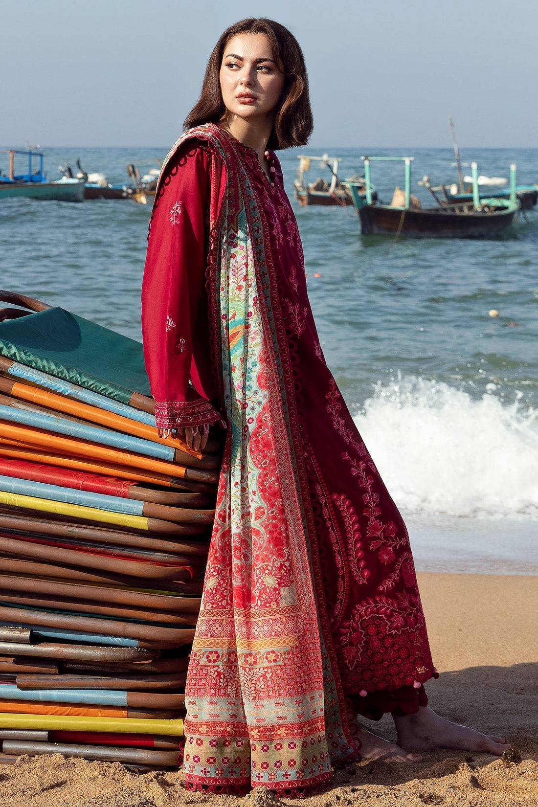 Zaha | Embroidered Lawn Collection | EIRA (ZL23-10 B) - by - Libasekhas UK - Registered Vendor of : Zaha - 100% Original Designer Dresss