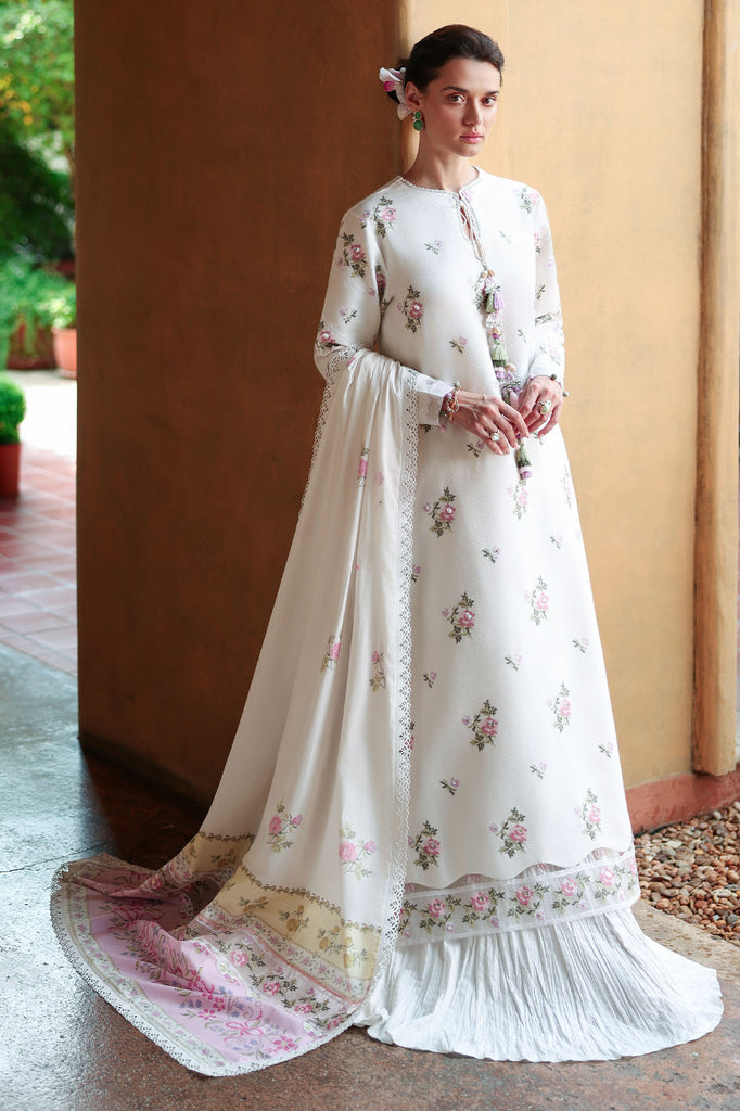 Cross Stitch | Eid Lawn Edit 26 | GARDEN IVORY - by Libasekhas UK - Registered Vendor of : Cross Stitch - 100% Original Designer Dress
