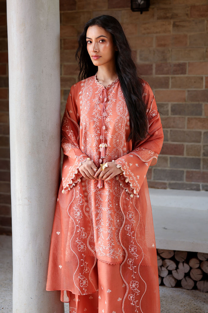 Cross Stitch | Eid Lawn Edit 26 |  AMBER MIST - by Libasekhas UK - Registered Vendor of : Cross Stitch - 100% Original Designer Dress