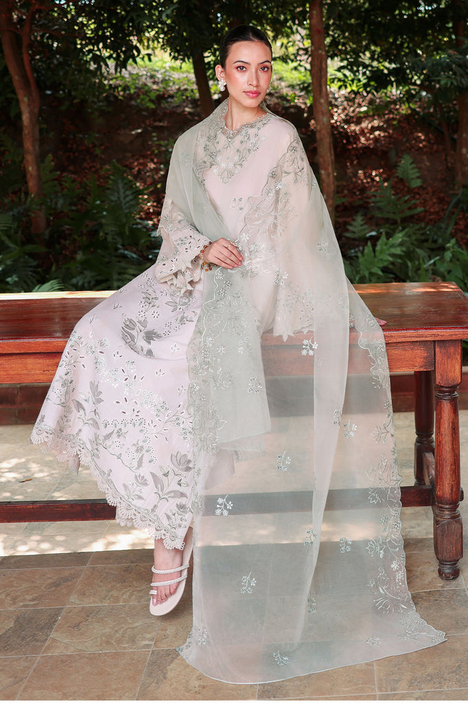 Cross Stitch | Eid Lawn Edit 26 |PEARL SAGE - by Libasekhas UK - Registered Vendor of : Cross Stitch - 100% Original Designer Dress