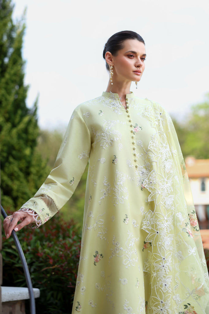 Cross Stitch | Eid Lawn Edit 26 | CITRUS LACE - by Libasekhas UK - Registered Vendor of : Cross Stitch - 100% Original Designer Dress
